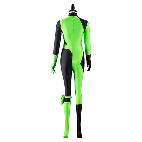 SeeCosplay Kim Possible Shego Adult Jumpsuit Halloween Carnival Suit Outfits Cosplay Costume