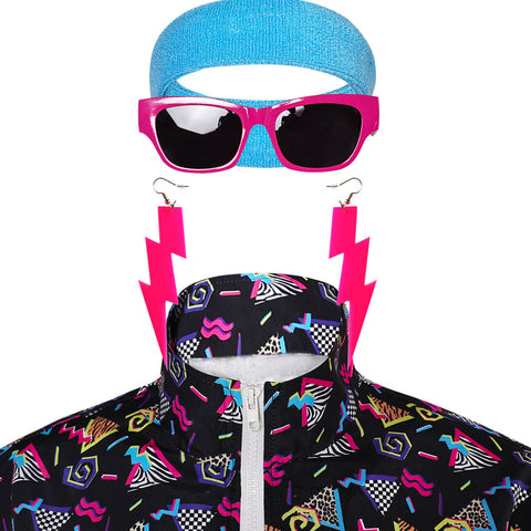 80s 90s Track Suits Adult Women 2 Piece Outfits Cosplay Costume Outfits Halloween Carnival Suit