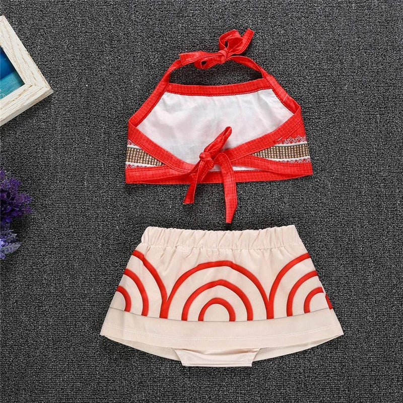 Seecosplay Anime Moana Princess Adventure Bathing Suit Halter Bikini Sets Swimsuit Swimwear Fancy Dress Costume