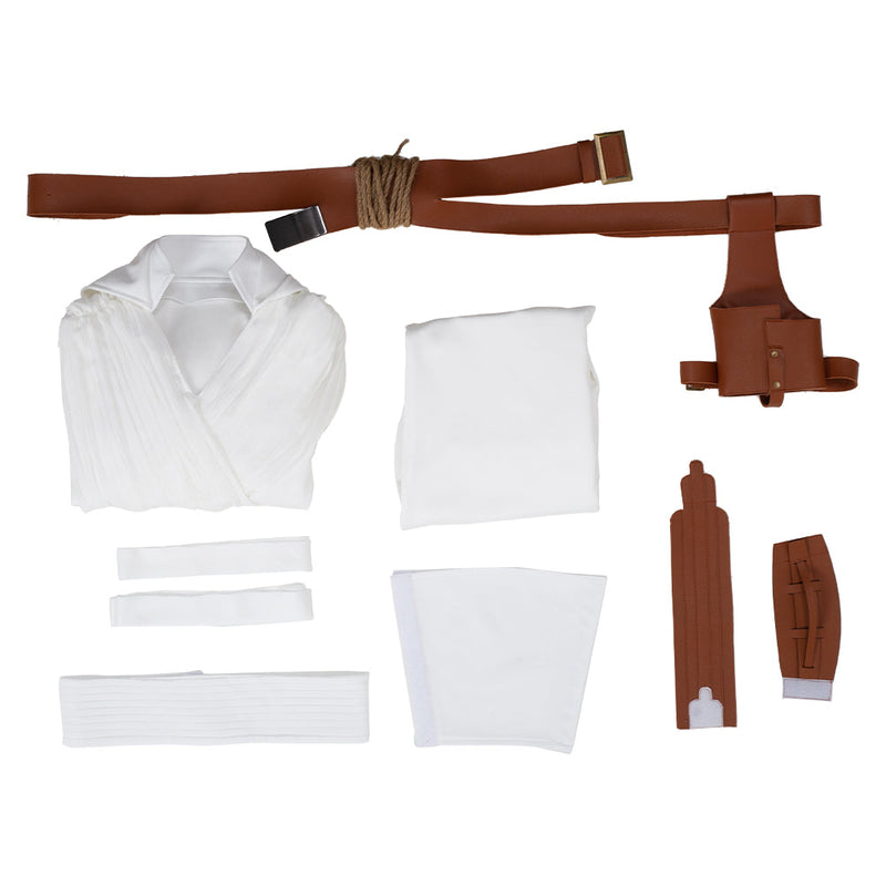 [All Sizes In Stock] Rey White Costume The Rise of Skywalker Cosplay Halloween Carnival Suit Costume