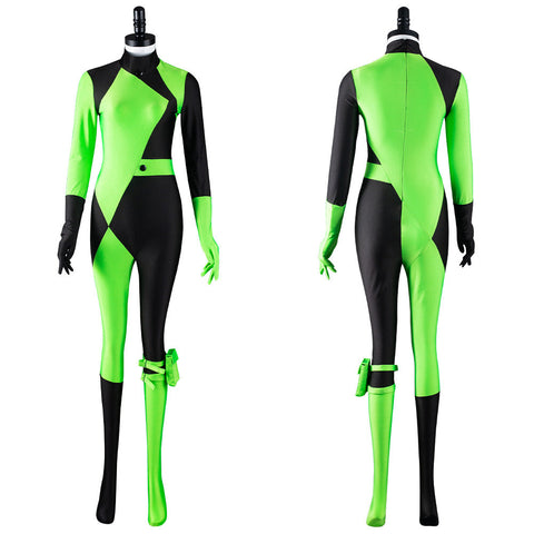 SeeCosplay Kim Possible Shego Adult Jumpsuit Halloween Carnival Suit Outfits Cosplay Costume