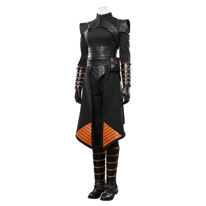 [All Sizes In Stock] The Mandalorian:Costume Fennec Shand Black Suit Halloween Carnival Costume