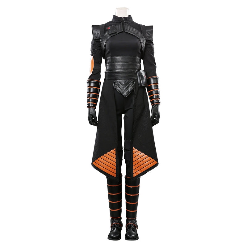 [All Sizes In Stock] The Mandalorian:Costume Fennec Shand Black Suit Halloween Carnival Costume