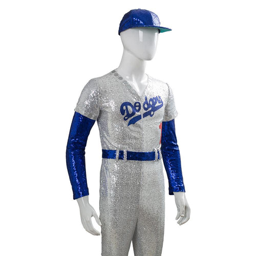 Rocketman:   Costume Elton John Dodgers Baseball Uniform Cosplay Costume