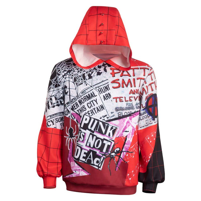 Spider-Man Costume: Into the Spider Verse Spider Punk Hoodie Sweater Halloween Carnival Spiderman Costumes