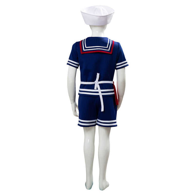 [All Sizes In Stock] Stranger Things:Kids Costume Scoops Ahoy Steve Harrington Children Uniform Cosplay Costume  TV