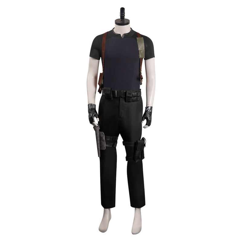 Resident Evil 4: Remake Leon S.Kennedy Cosplay Costume Halloween Carnival Party Disguise Suit
