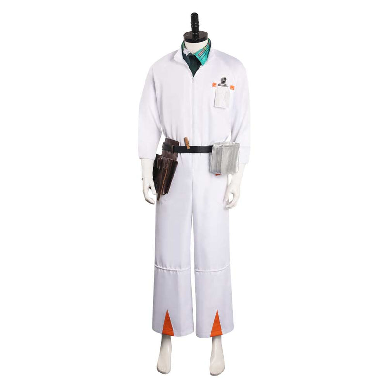 Back to the Future Doc Brown Men Jumpsuit Outfits Halloween Carnival Suit Cosplay Costume