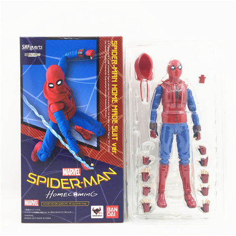 Seecosplay Film Spider-Man Heimkehr 15 cm Anzug Bjd Shf Mädchen Version Spiderman Superheld Actionfiguren Modell Spielzeug für Jungen Kinder Geschenk 