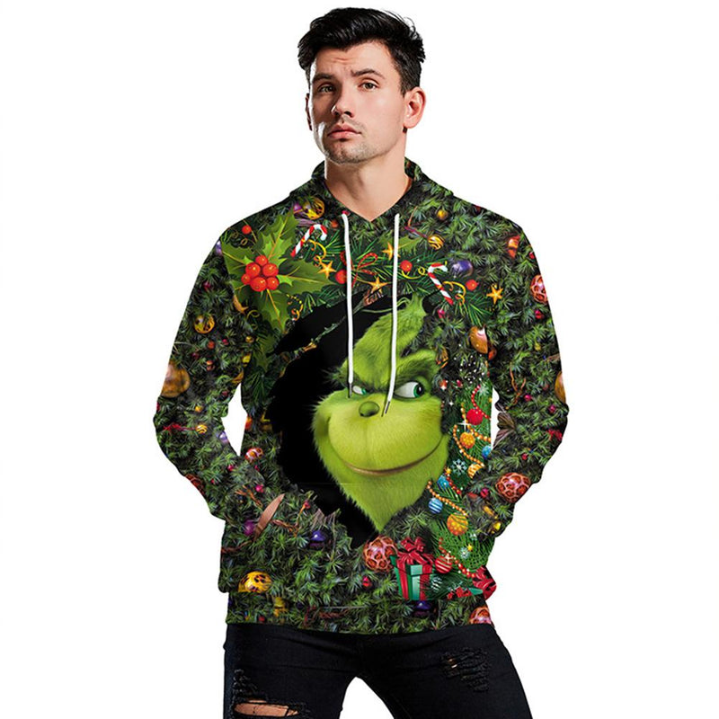 Grinch-Hoodie - Das Grinch-Pullover mit Kapuze Sweatshirt CSSG017