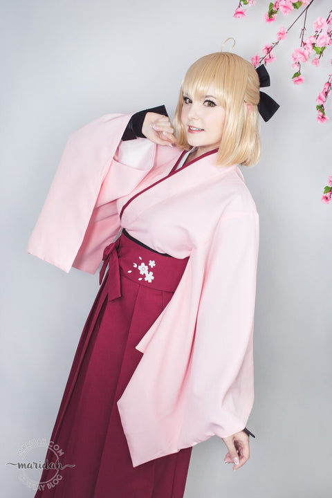 Fate Grand Order Sakura Sabre Kimono Cosplay Kostüm
