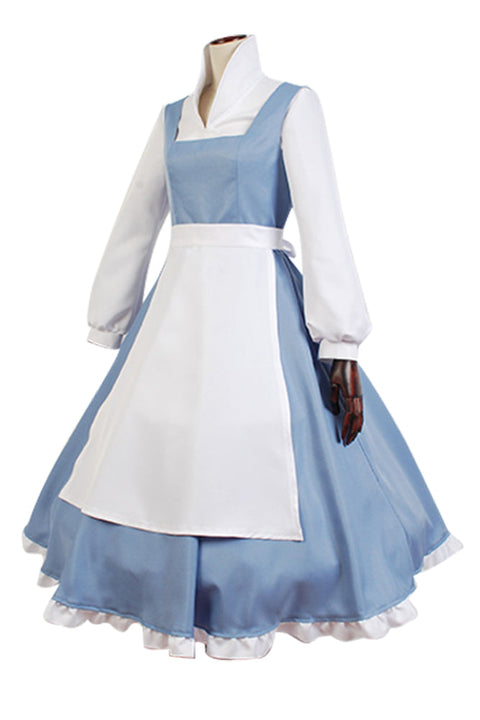SeeCosplay Beauty and Beast  the Maid Gown Apron Dress Outfit Cosplay Costume Female