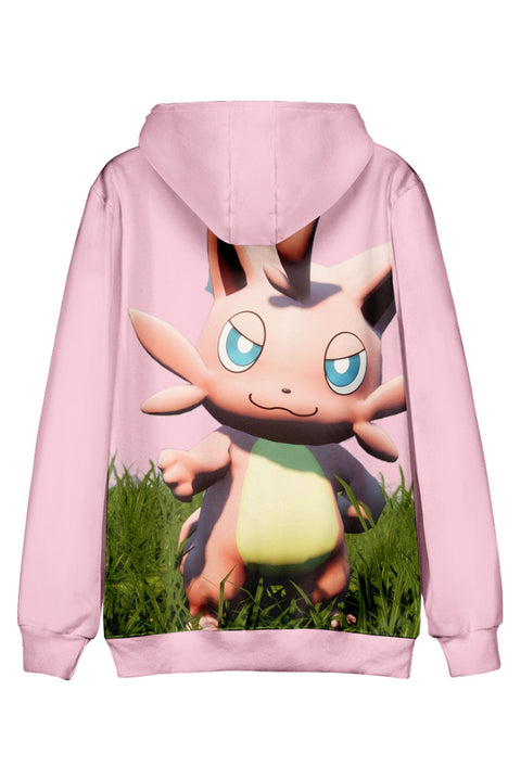 SeeCosplay Game Palworld Cattiva Adult Pink Cosplay Printed Pullover Hoodie Outfits Halloween Carnival Suit Cosplay Costume