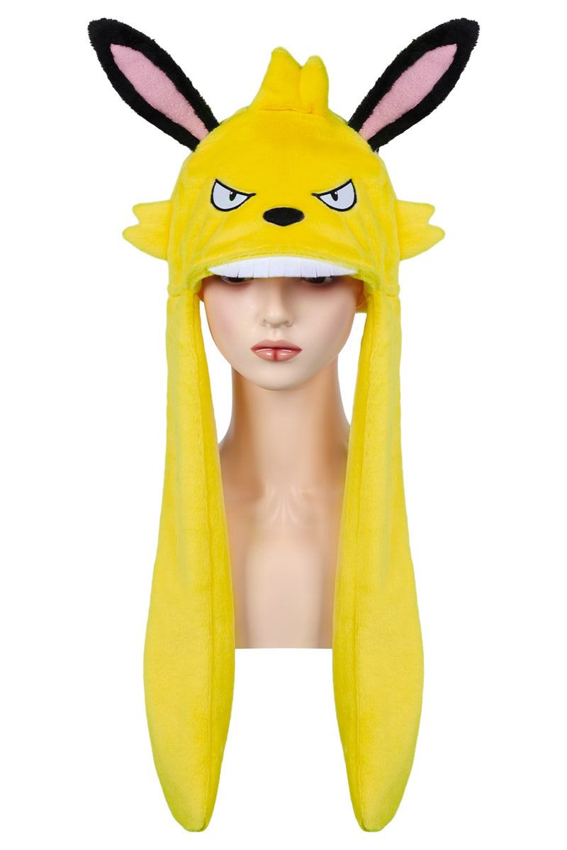 SeeCosplay Game Palworld Grizzbolt Yellow Cosplay Plush Hat Halloween Costume Accessories