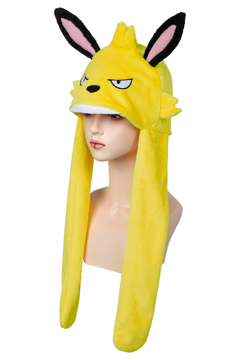 SeeCosplay Game Palworld Grizzbolt Yellow Cosplay Plush Hat Halloween Costume Accessories