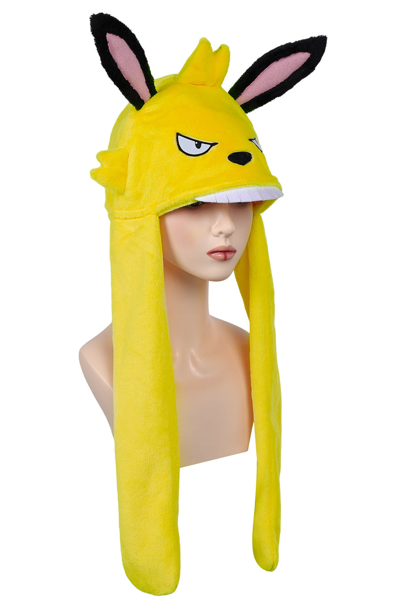 SeeCosplay Game Palworld Grizzbolt Yellow Cosplay Plush Hat Halloween Costume Accessories