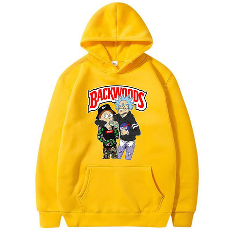 Seecosplay R-Ricks und M-Morti New Anime Backwoods Bedruckte Hoodies Kapuzen-Sweatshirts Gemütliche Tops Pullover 