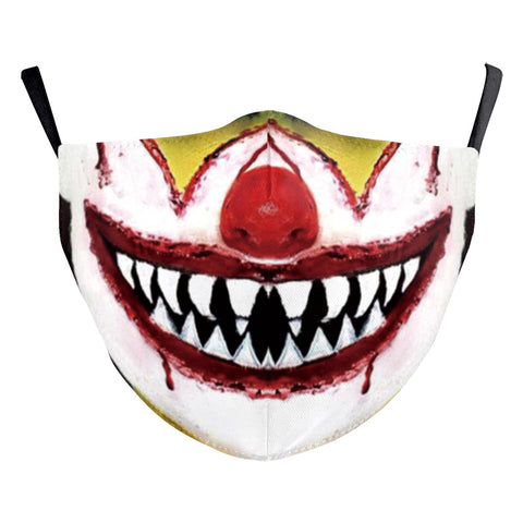 Anti-terrorism Clown 3D Digital Washing Filter Mask