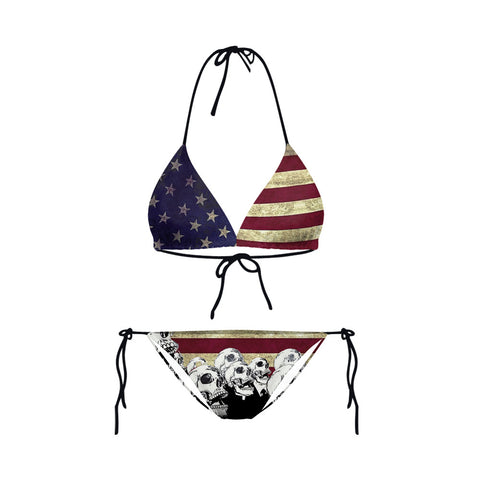 2022  New Arrival USA Independence Day Series Summer Beach Vacation Sexy Bikini Two-Piece Set Y03