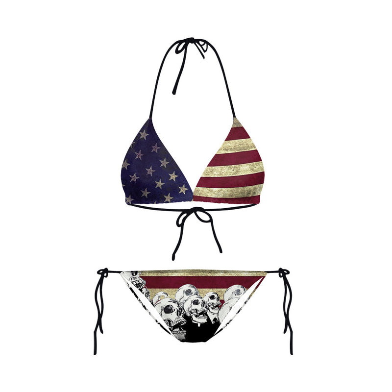2022 Neue Ankunft USA Unabhängigkeitstag Serie Sommer Strand Urlaub Sexy Bikini Zweiteiler Y03