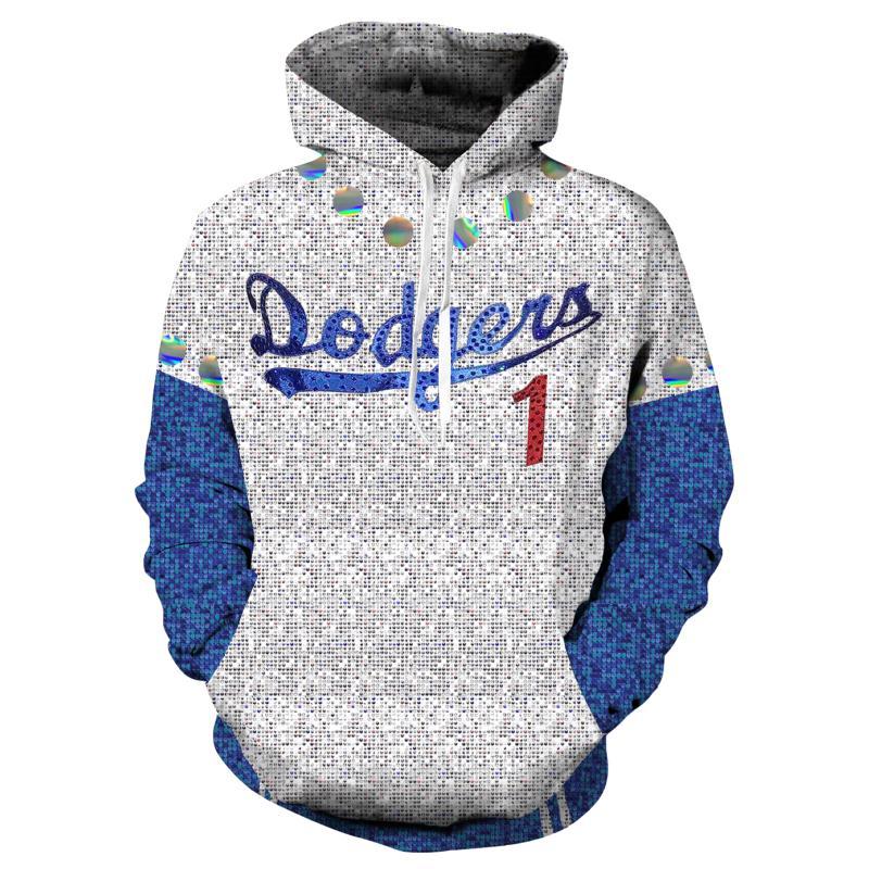 2019 Rocketman Elton John Dodgers Hoodie Baseball Team Uniform Cosplay Costume