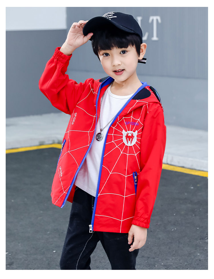 Seecosplay Marvel Spiderman Jacke mit Brille Kinder Casual Top Coat Teenager Boy Hoodie Outwear (5-13 Jahre)