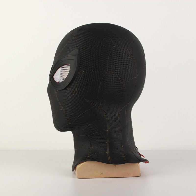 Seecosplay Film Spiderman Cosplay Maske Spider Man Helm Schwarz Stealth Version PVC Kopfbedeckung für Halloween Geschenk