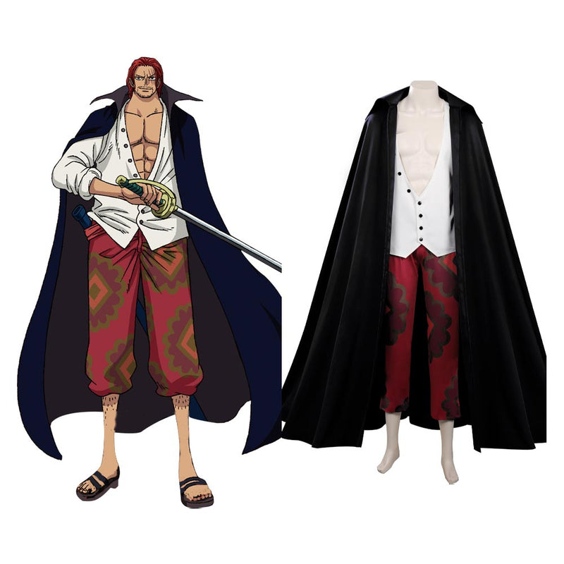 SeeCosplay ONE PIECE RED Shanks Cosplay Costume Uniform Outfits Halloween Carnival Suit