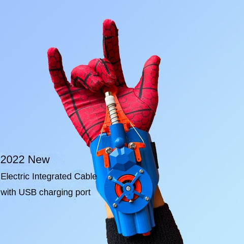 Seecosplay Movie Spiderman Costumes Web Shooters Sspider-Man Costume Wrist Launcher Toy Shooters Peter Parker Cosplay Props Shooting Device Toys For Children Gifts