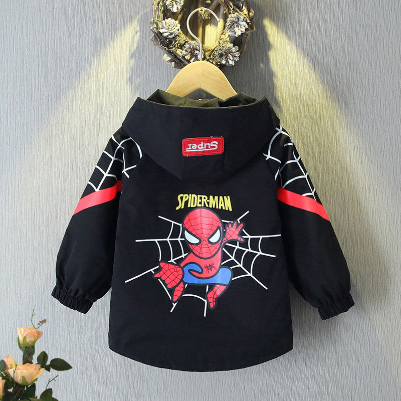 Seecosplay Anime Spiderman Kinder Kapuzenjacken Freizeitkleidung Cartoon Oberbekleidung Sportmäntel für Kinder