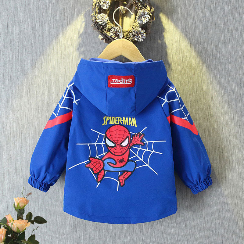 Seecosplay Anime Spiderman Kinder Kapuzenjacken Freizeitkleidung Cartoon Oberbekleidung Sportmäntel für Kinder
