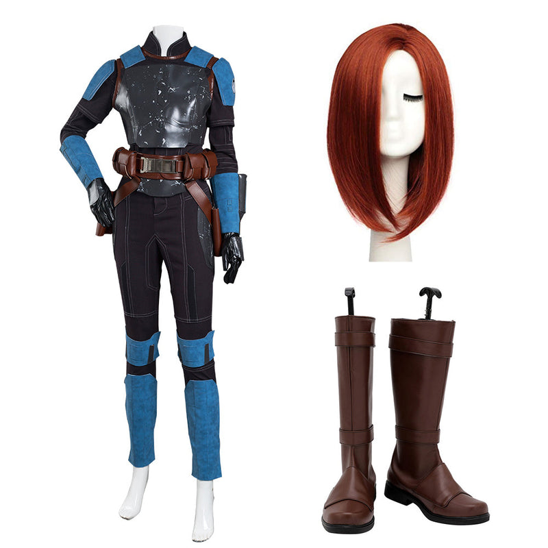 SeeCosplay The Mando S2 Bo-Katan Kryze Costume for Cosplay Wig Helmet Shoes Full Set Halloween Carnival Suit Cosplay Costume