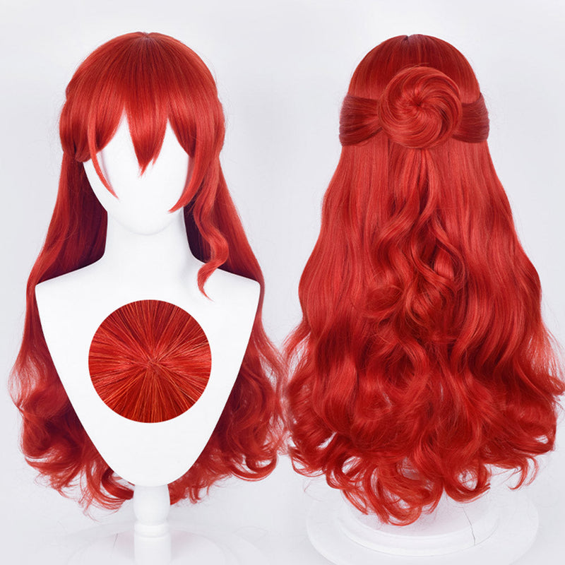 [Full In Stock] Honkai: Star Rail Himeko Cosplay Wig Synthetic Hair Carnival Halloween Party Wig