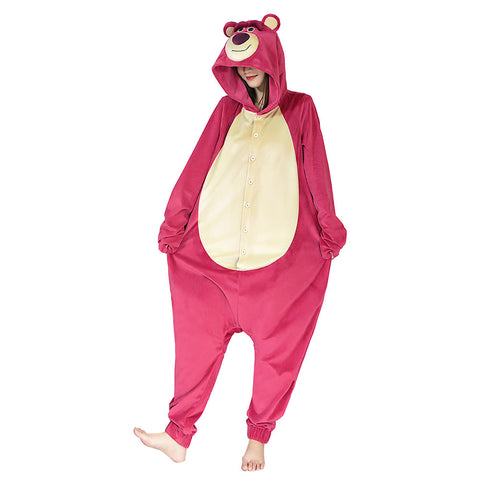SeeCosplay Toy Story 3 Lotso Strawberry Bear Pajama Sleepwear Christmas Halloween Cosplay Costume