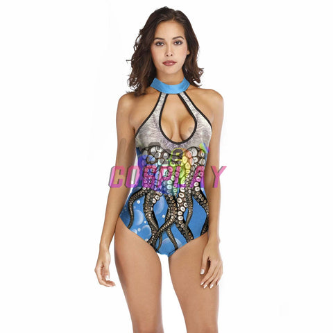 Backless Sexy Siamese Swimsuit with Chest Pad