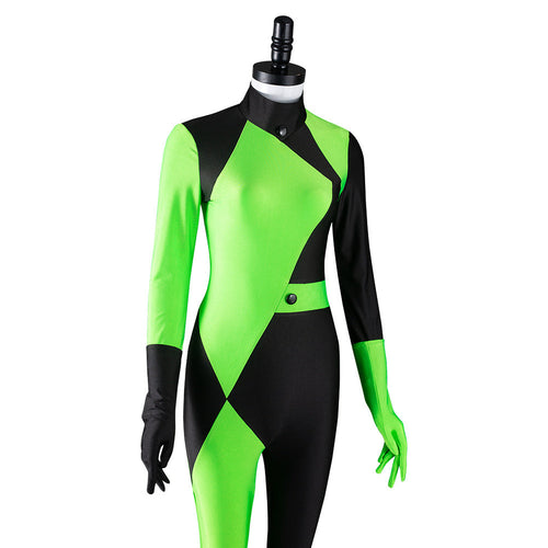 Kim Possible: Shego Adult Jumpsuit Halloween Costume Outfits Cosplay Costume For Adult Female