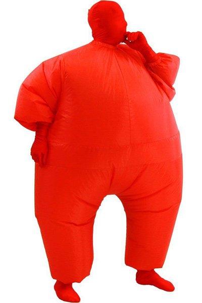 Unter uns Aufblasbares Kostüm für Erwachsene, Ganzkörper-Overall, rote Version