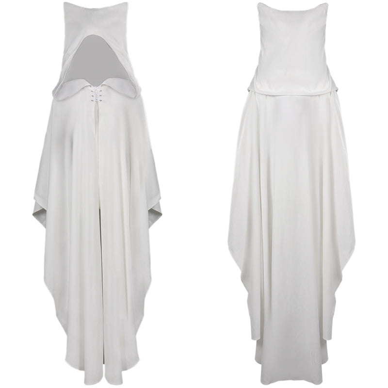 [All Sizes In Stock] Ahsoka Women White Cape Carnival Halloween Costume