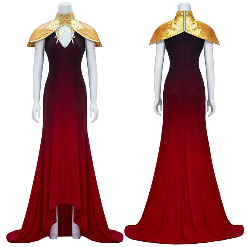 [All Sizes In Stock] Castlevania: Carmilla Red Women Dress Party Carnival Halloween Cosplay Costume Female