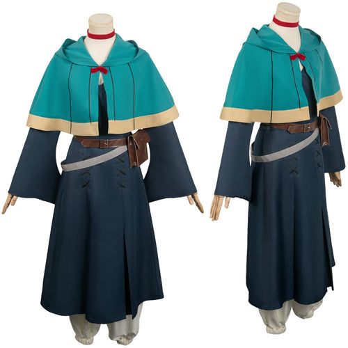 Anime Delicious In Dungeon 2023 Marcille Green Set Outfits Cosplay Costume Halloween Carnival Suit