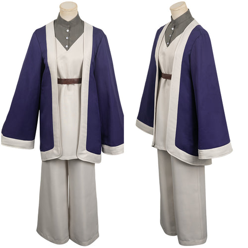 Anime Delicious In Dungeon Falin Purple Coat Set Outfits Cosplay Costume Halloween Carnival Suit