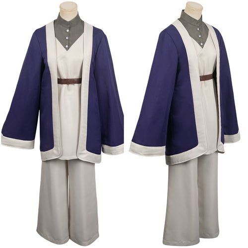 Anime Delicious In Dungeon Falin Purple Coat Set Outfits Cosplay Costume Halloween Carnival Suit