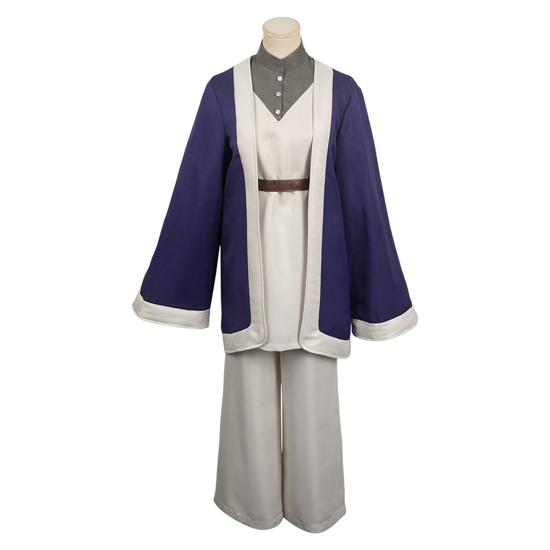 Anime Delicious In Dungeon Falin Purple Coat Set Outfits Cosplay Costume Halloween Carnival Suit