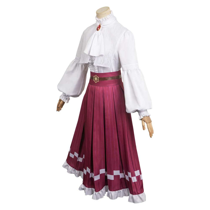 Anime Kamado Nezuko Cosplay White Shirt Dress Set Outfits Cosplay Costume Halloween Carnival Suit