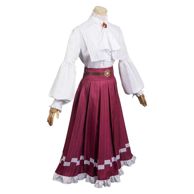 Anime Kamado Nezuko Cosplay White Shirt Dress Set Outfits Cosplay Costume Halloween Carnival Suit