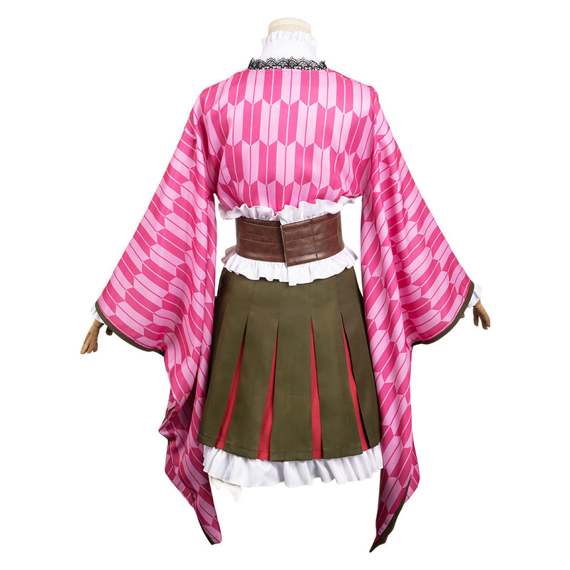 Anime Kanroji Mitsuri Pink Kimono Set Outfits Cosplay Costume Halloween Carnival Suit