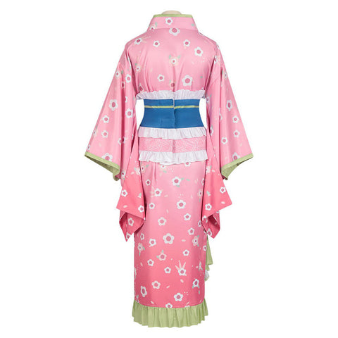 Kanroji Mitsuri Women Pink Kimono Party Halloween Cosplay Costume