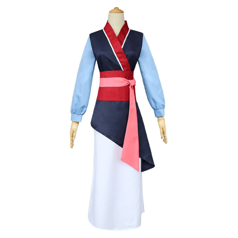Anime Mulan Kids Children Blue Outfits Party Carnival Halloween Cosplay Costume