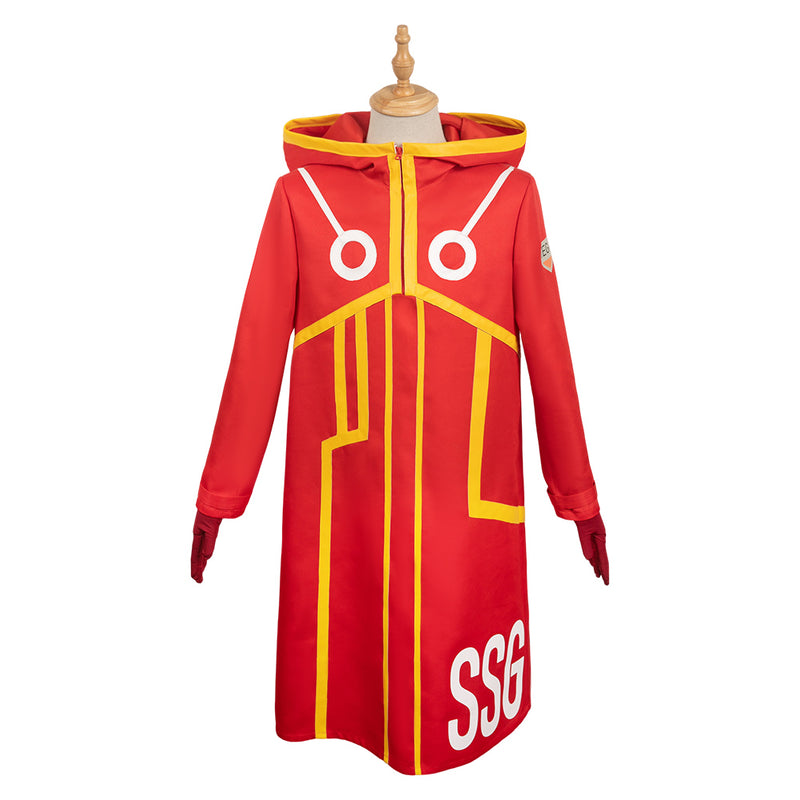 Anime One Piece 2024 Egghead Arc Monkey D. Luffy Red Future Outfit Halloween Carnival Suit Cosplay Costume