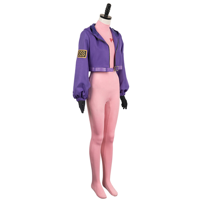 Anime One Piece Lilith Vegapunk Pink Jumpsuit Coat Set Outfits Cosplay Costume Halloween Carnival Suit